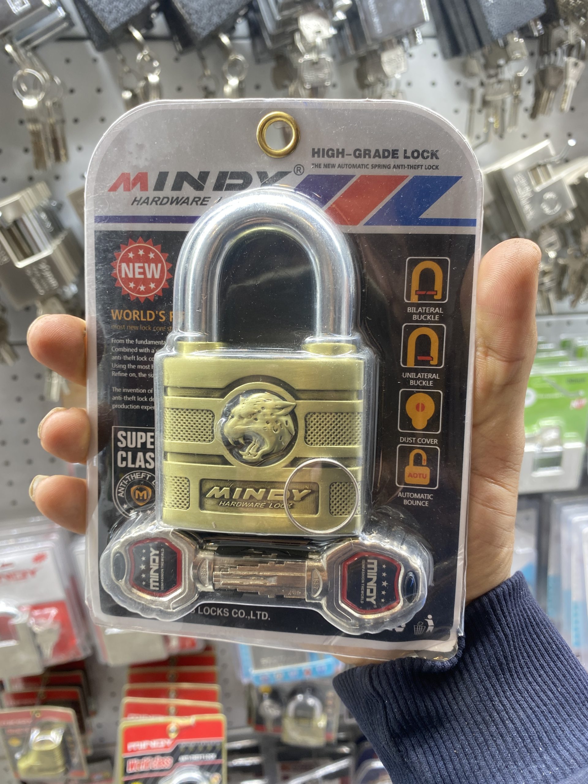 قفل میندی کلید لیزری طرح شیر